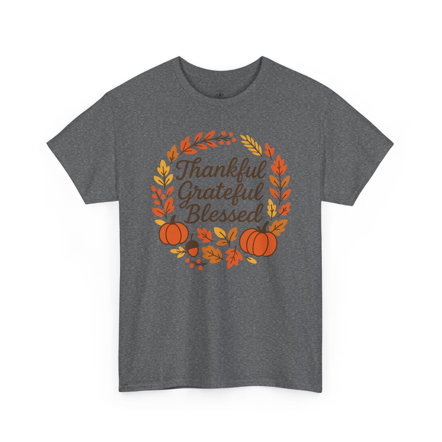 Thankful Grateful Blessed Unisex T-Shirt | Great Tee for Fall, Thanksgiving Gift, Autumn Apparel, Graphic Tee