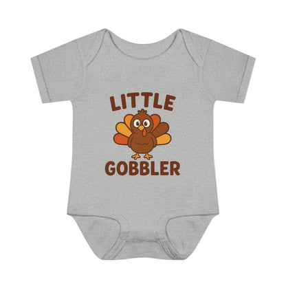 Little Gobbler Infant Unisex Onesie | Baby Clothes, Fall Fashion, Holiday Outfit, Cute Baby Gift, Turkey Onesie