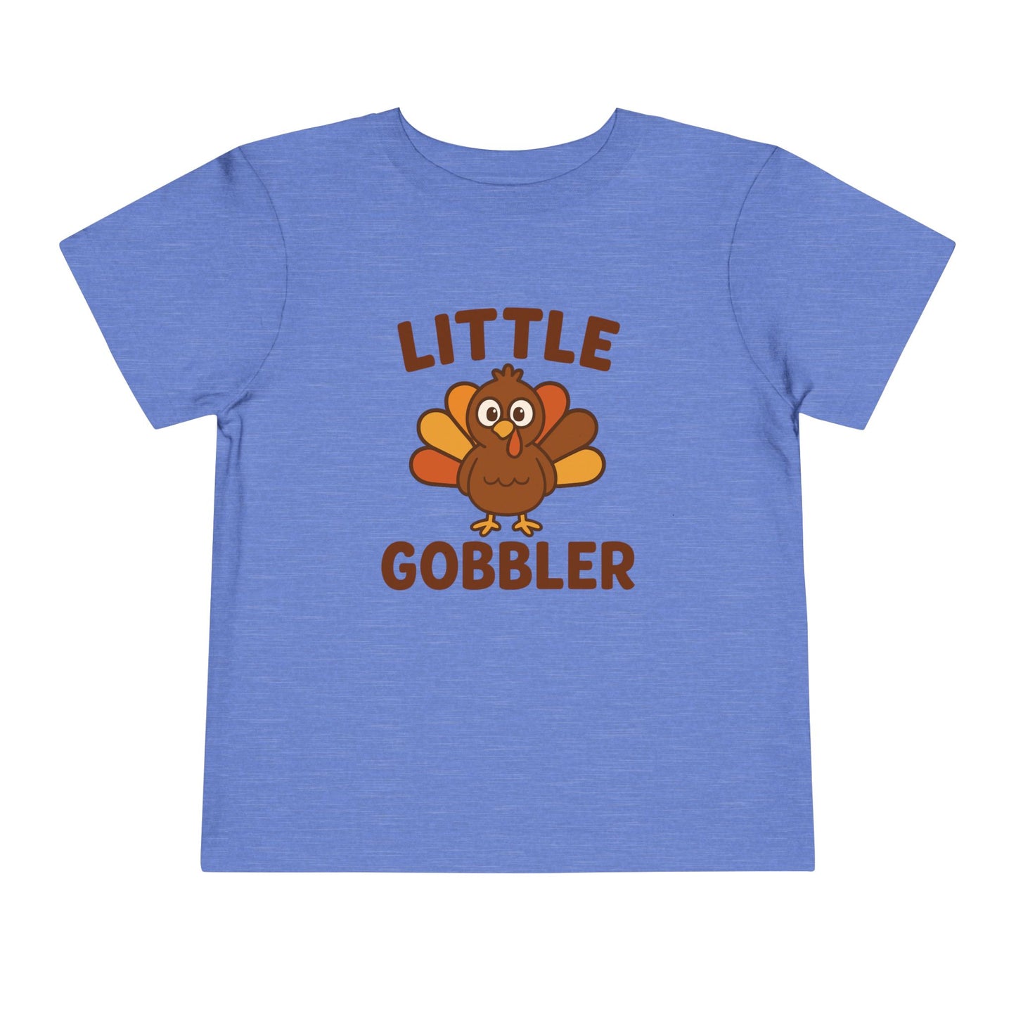 Little Gobbler Toddler Unisex T-Shirt | Thanksgiving Tee, Cute Turkey T-Shirt for Kids, Fall Family Celebration Wear