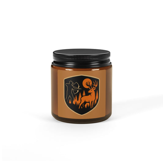 Scented Soy Candle - Cozy Hunter's Retreat, Gift for Outdoorsy Friends, Rustic Home Decor, Fall & Winter Aromatherapy