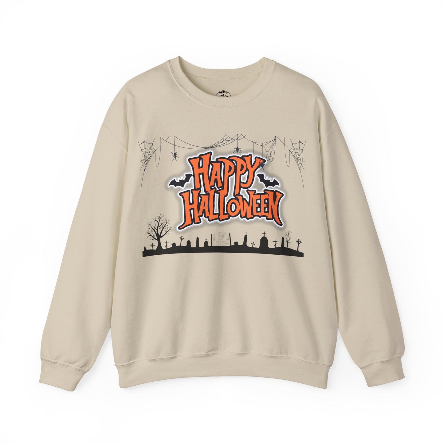 Happy Halloween Unisex Crewneck Sweatshirt, Fall Fashion, Halloween Attire, Cozy Sweatshirt, Spooky Season Apparel