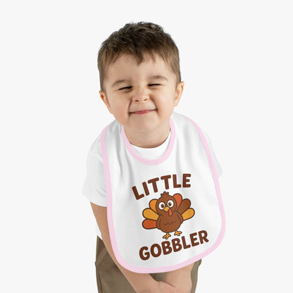 Little Gobbler Baby Bib | Cute Infant Bib, Holiday Gift, Toddler Bib, Thanksgiving Outfit, Baby Shower Gift
