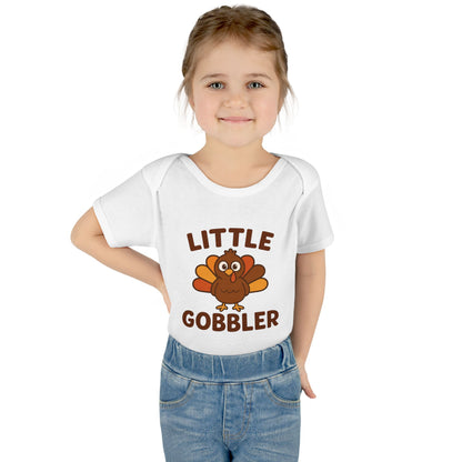 Little Gobbler Infant Unisex Onesie | Baby Clothes, Fall Fashion, Holiday Outfit, Cute Baby Gift, Turkey Onesie