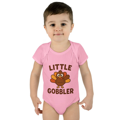 Little Gobbler Infant Unisex Onesie | Baby Clothes, Fall Fashion, Holiday Outfit, Cute Baby Gift, Turkey Onesie