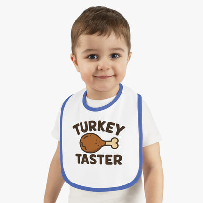 Turkey Taster Baby Bib | Thanksgiving Baby Bib, Holiday Infant Bib, Baby Shower Gift, Toddler Feeding Accessory