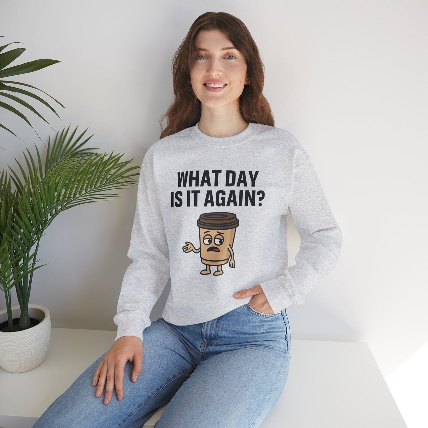 Funny Coffee Sweatshirt with Sassy Quote, Unisex Crewneck for Coffee Lovers, Perfect Gift for Birthdays or Relaxation Days