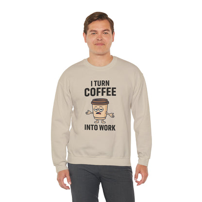 Coffee Lover's Crewneck Sweatshirt - Perfect Gift for Baristas and Caffeine Junkies, Fun Coffee Humor, Cozy Lounge Wear