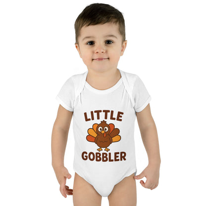 Little Gobbler Infant Unisex Onesie | Baby Clothes, Fall Fashion, Holiday Outfit, Cute Baby Gift, Turkey Onesie