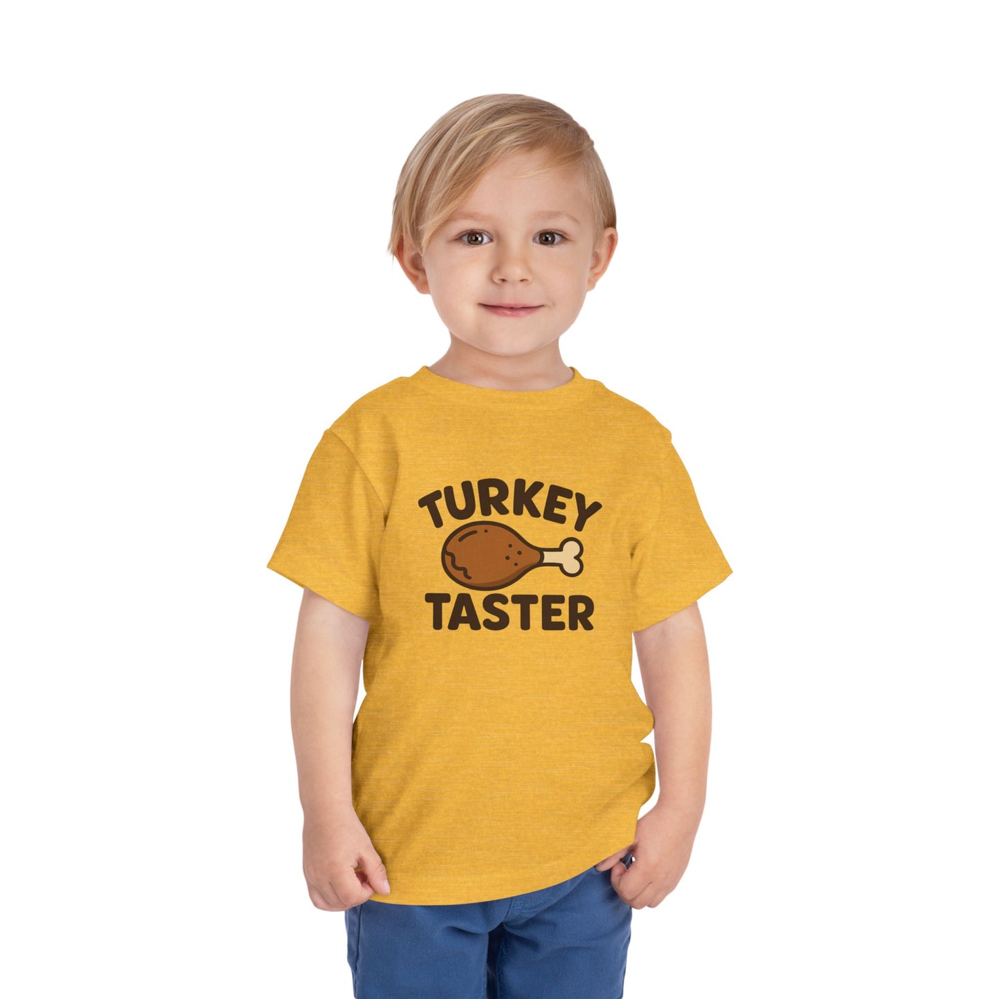 Turkey Taster Toddler Unisex T-Shirt | Fun Holiday Shirt, Thanksgiving Apparel, Gift for Kids, Cute Foodie Outfit