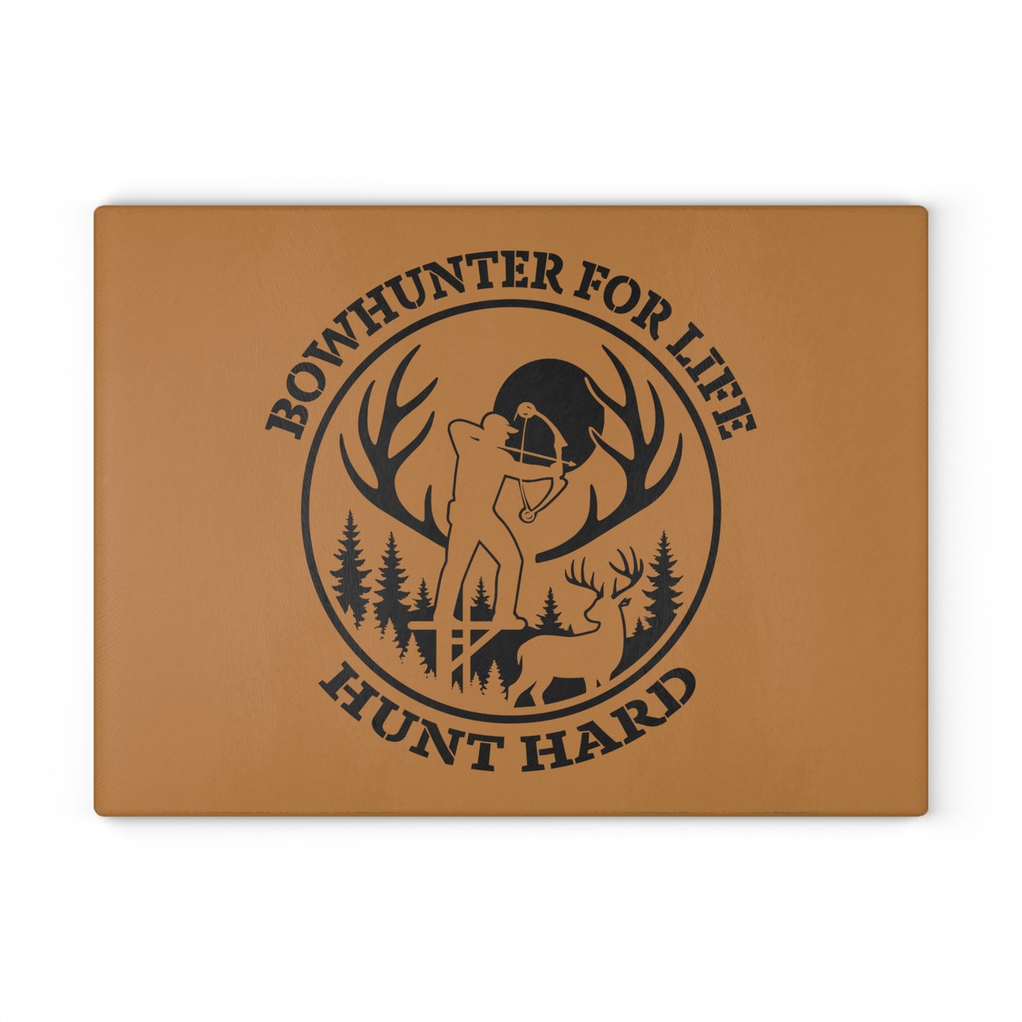 Bowhunter for Life Glass Cutting Board | Perfect Gift for Outdoor Enthusiasts, Kitchen Decor, Hunting Gifts, Cooking Accessories