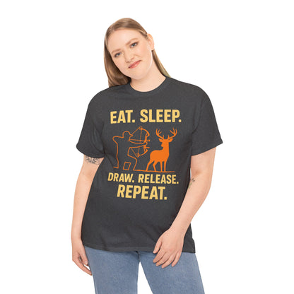 Eat Sleep Draw Release Repeat Unisex T-Shirt | Perfect for Outdoor Lovers, Gifts for Adventurers