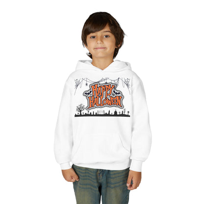 Halloween Youth Hoodie, Cozy Sweatshirt for Kids, Fun Fall Apparel, Spooky Season Hoodie, Trick or Treat Gift