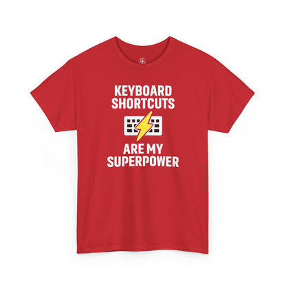Keyboard Shortcuts Are My Superpower Tee | Unisex T-Shirt, Programmer Gift, Tech Humor Shirt, Geeky Apparel, Office Gift, Funny Tee