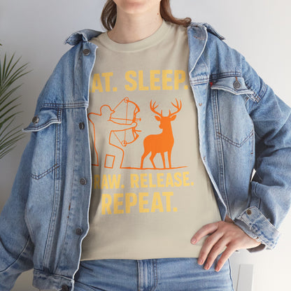 Eat Sleep Draw Release Repeat Unisex T-Shirt | Perfect for Outdoor Lovers, Gifts for Adventurers