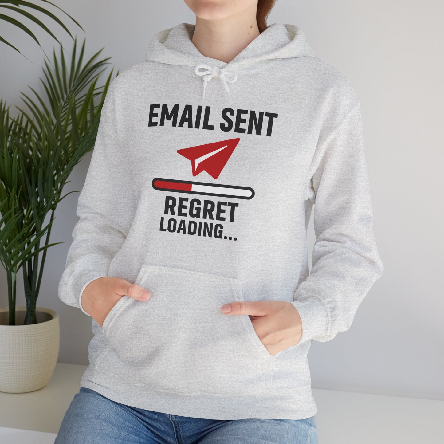 Email Sent Regret Loading Unisex Hoodie | Funny Hooded Sweatshirt for Tech Lovers, Gift for Office Humor