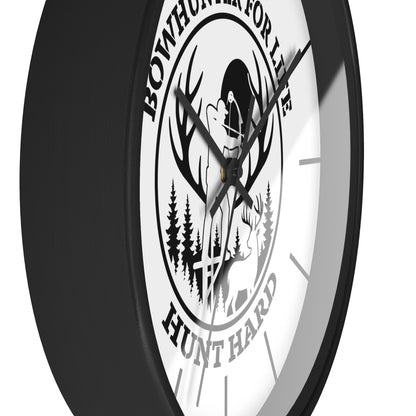 Bowhunter for Life Wall Clock - Perfect Gift for Hunting Enthusiasts, Lodge Decor, Outdoor Life, Rustic Home