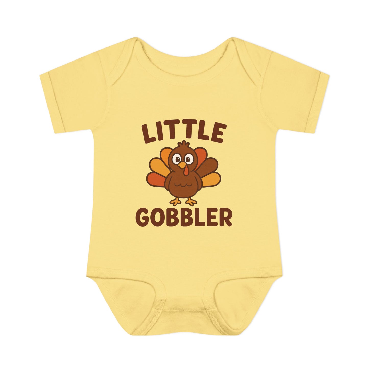 Little Gobbler Infant Unisex Onesie | Baby Clothes, Fall Fashion, Holiday Outfit, Cute Baby Gift, Turkey Onesie