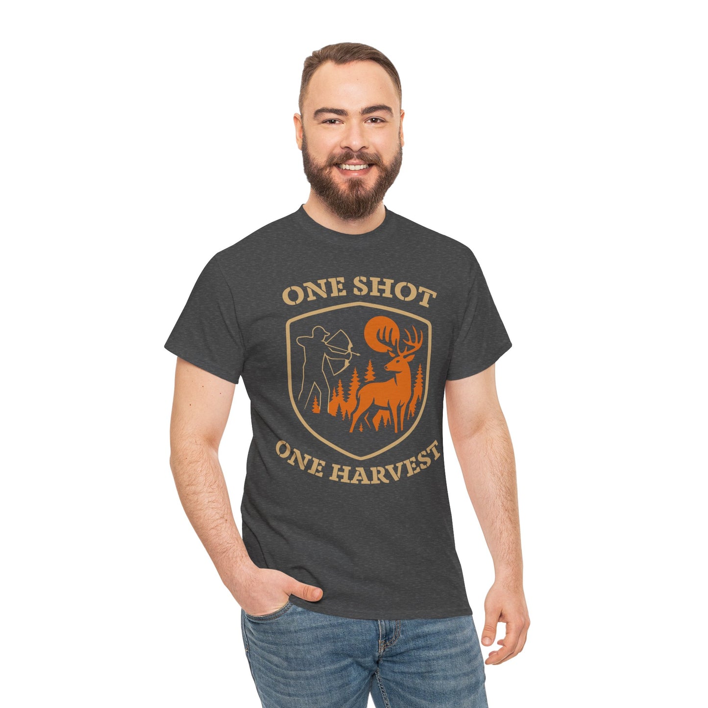 One Shot One Harvest Unisex T-Shirt | Hunting Tee Shirt, Outdoor Apparel, Gift for Hunters, Casual Wear, Hunting Season Shirt