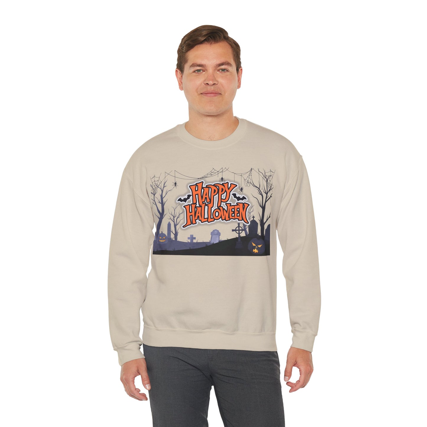 Halloween Crewneck Sweatshirt, Unisex Cozy Sweater, Fall Apparel, Spooky Season Outfit, Gift for Halloween Lovers