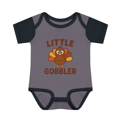 Little Gobbler Infant Unisex Onesie | Baby Clothes, Fall Fashion, Holiday Outfit, Cute Baby Gift, Turkey Onesie