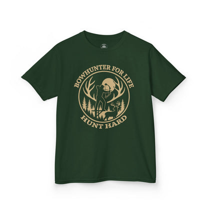 Bowhunter For Life Youth Unisex T-Shirt | Perfect Gift for Young Hunters, Outdoor Adventures, Nature Explorers