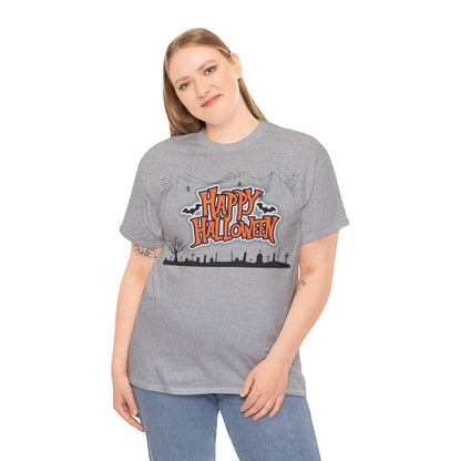 Halloween Unisex Heavy Cotton Tee, Spooky Tee, Halloween Costume, Unisex T-Shirt, Trick or Treat Shirt, Fall Apparel