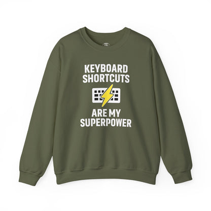 Keyboard Shortcuts Are My Superpower Sweatshirt | Unisex Crewneck for Tech Lovers, Perfect Office Gift, Funny Sweatshirt