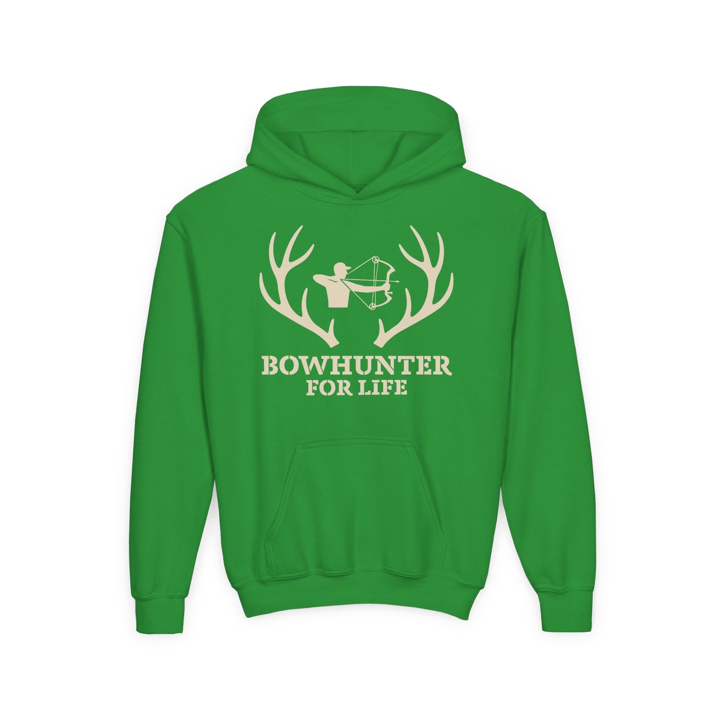 Bowhunter For Life Youth Unisex Hoodie | Perfect for Young Archers, Great for Gift Giving, Outdoor Adventures, Hunting Trips