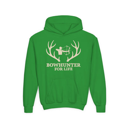 Bowhunter For Life Youth Unisex Hoodie | Perfect for Young Archers, Great for Gift Giving, Outdoor Adventures, Hunting Trips