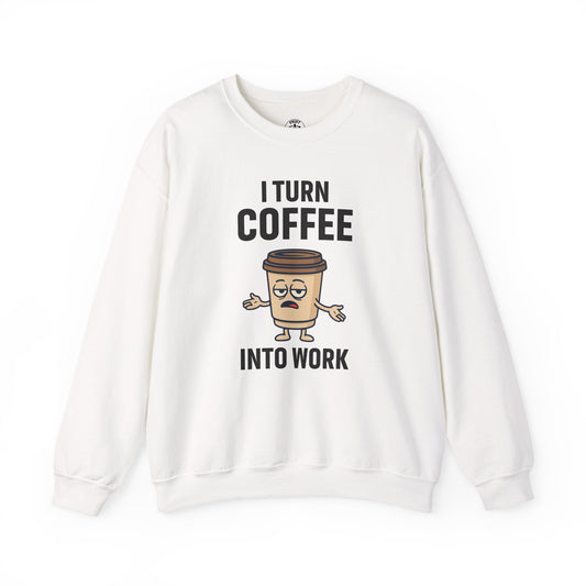 Coffee Lover's Crewneck Sweatshirt - Perfect Gift for Baristas and Caffeine Junkies, Fun Coffee Humor, Cozy Lounge Wear