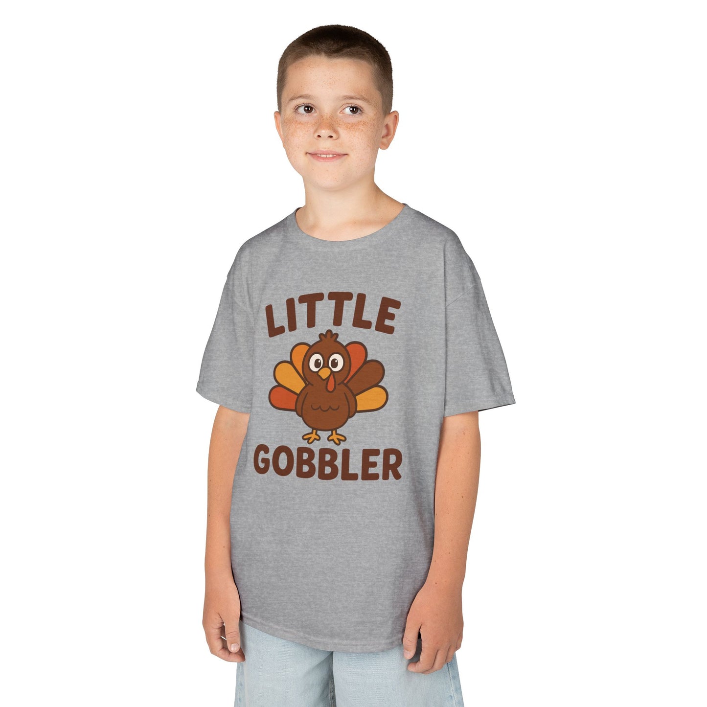 Little Gobbler Youth Unisex T-Shirt | Thanksgiving Kids Tee, Fall Family Fun Tee, Holiday Gift for Kids, Cute Thanksgiving Apparel