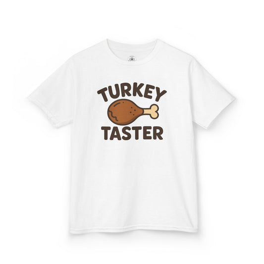 Turkey Taster Kids Tee, Fun Holiday Shirt, Thanksgiving Gift, Family Gathering Outfit, Cute Kids Clothing