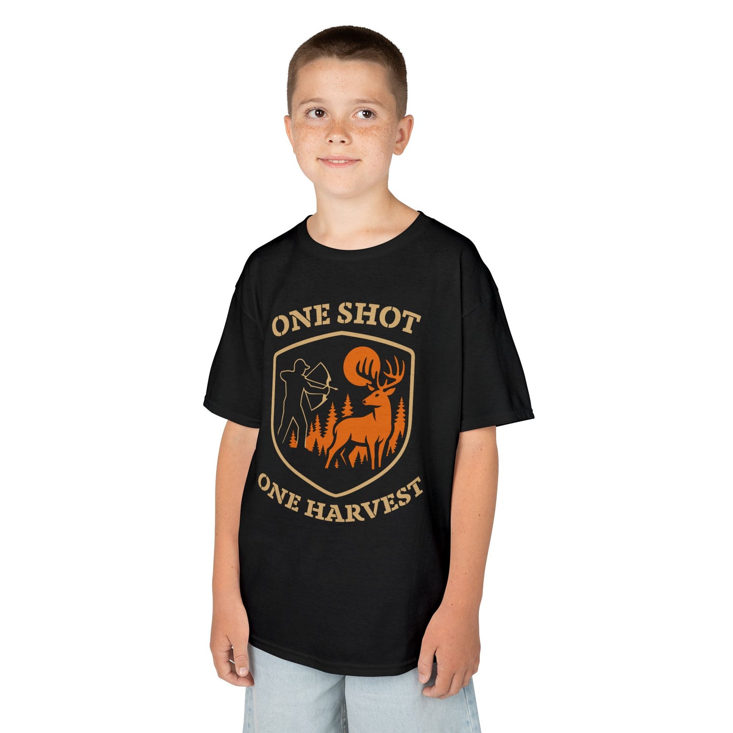 Hunting Themed Kids Tee, Outdoor Adventure Shirt, One Shot One Harvest T-Shirt, Gifts for Young Hunters, Nature Lover Apparel, Kid's [...]
