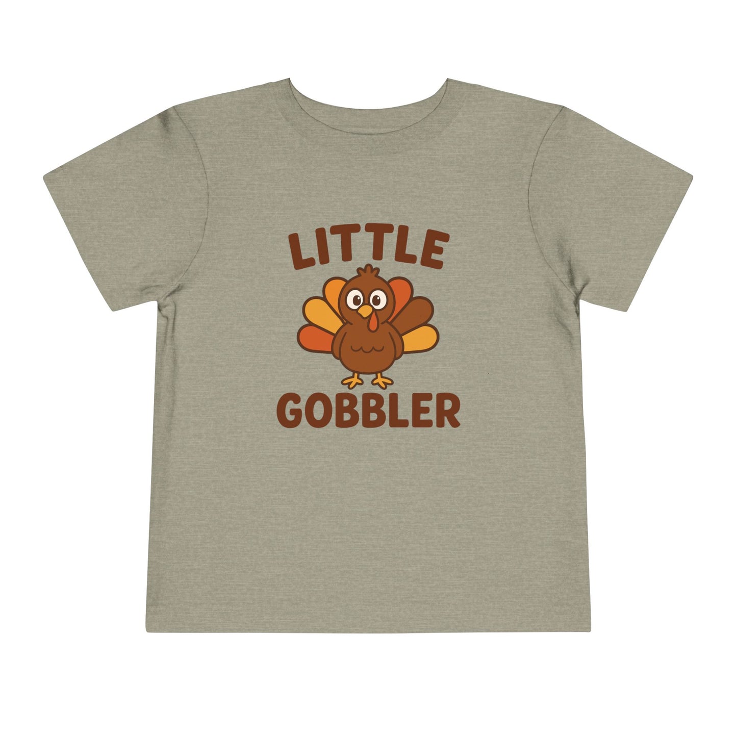 Little Gobbler Toddler Unisex T-Shirt | Thanksgiving Tee, Cute Turkey T-Shirt for Kids, Fall Family Celebration Wear