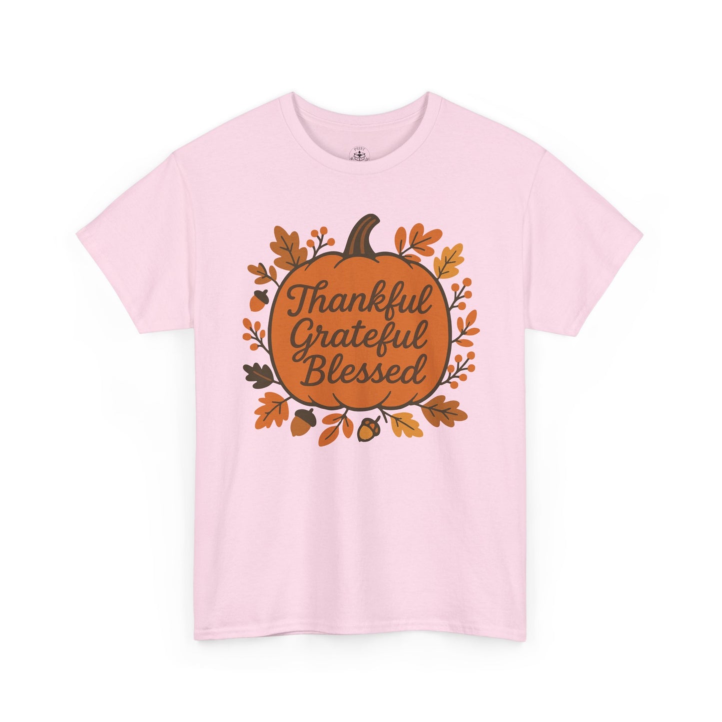 Thankful Grateful Blessed Unisex T-Shirt | Fall Shirt, Autumn Apparel, Thanksgiving Gift, Cozy Casual Wear