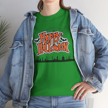Halloween Unisex Heavy Cotton Tee, Spooky Tee, Halloween Costume, Unisex T-Shirt, Trick or Treat Shirt, Fall Apparel
