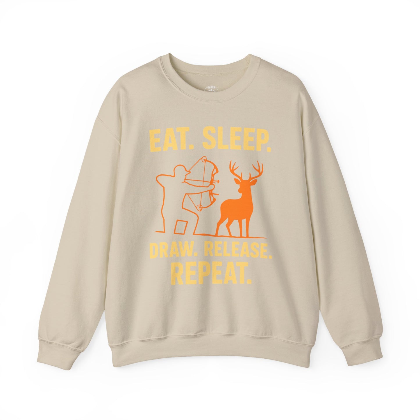 Eat Sleep Draw Release Repeat Unisex Sweatshirt | Perfect Gift for Hunters, Outdoor Enthusiasts, Archery Lovers, Casual Comfort