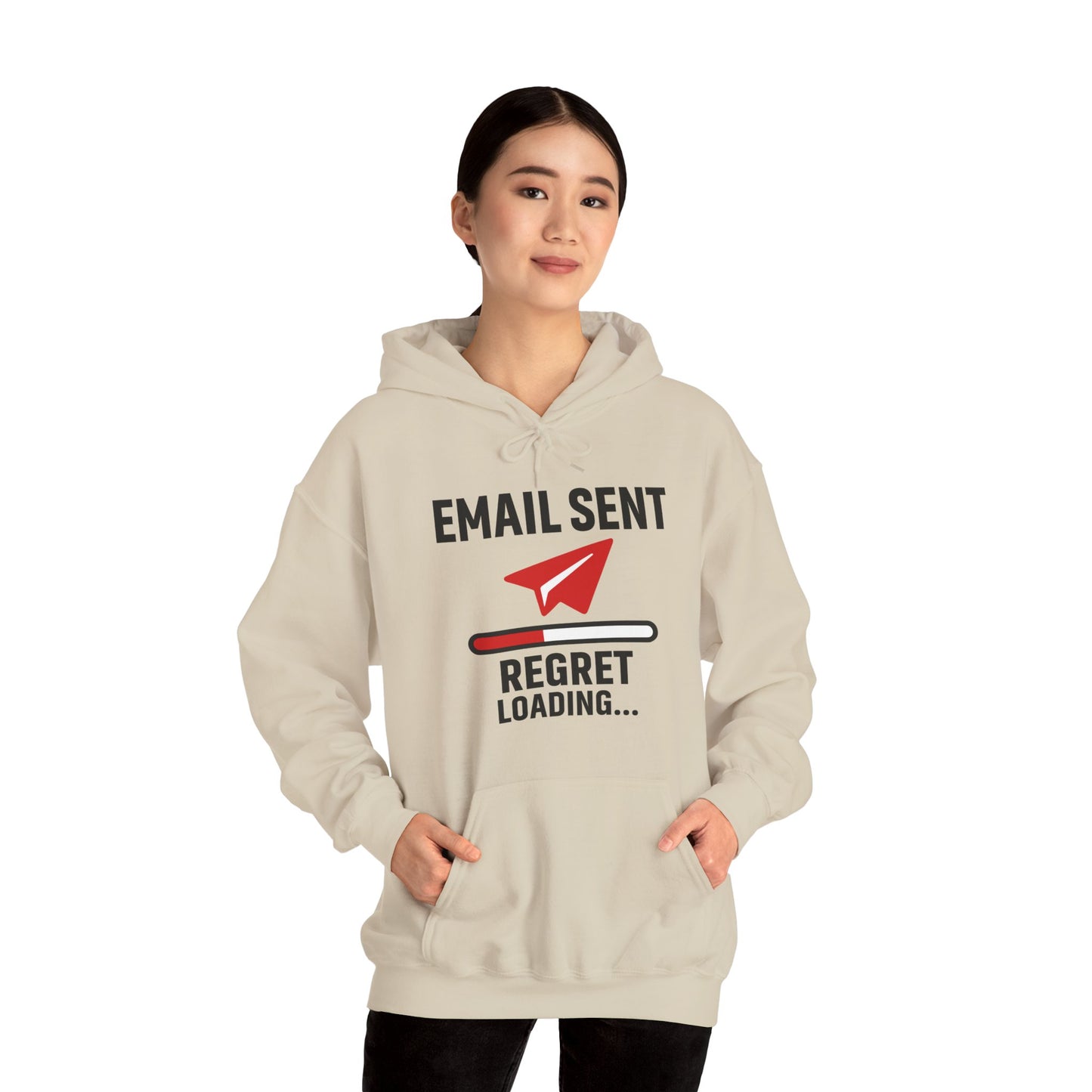 Email Sent Regret Loading Unisex Hoodie | Funny Hooded Sweatshirt for Tech Lovers, Gift for Office Humor