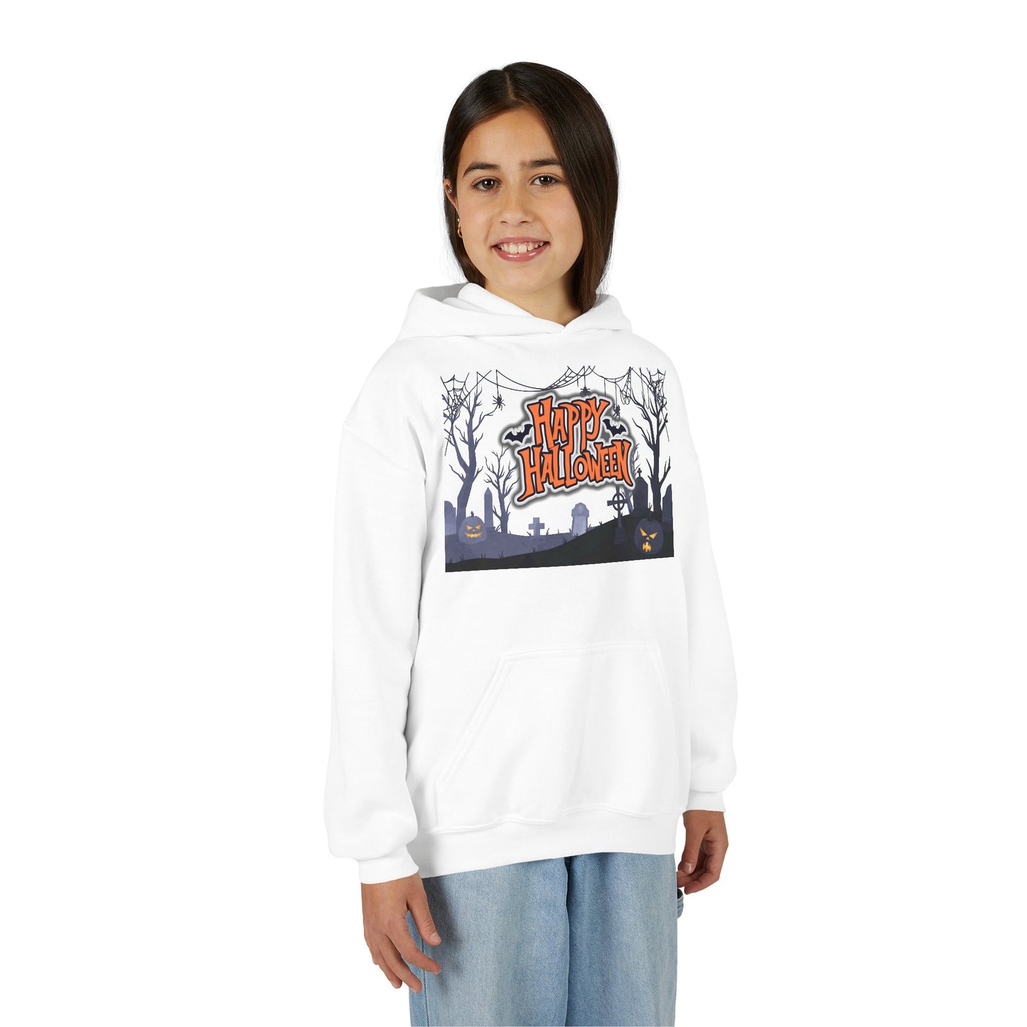 Youth Halloween Sweatshirt - Cozy Fall Apparel, Spooky Season Gift, Kids Hoodie, Holiday Celebration Wear, Trick or Treat Outfit