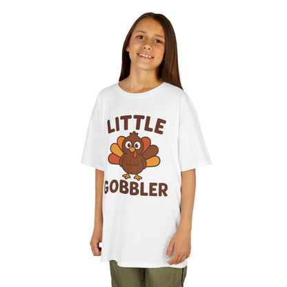Little Gobbler Youth Unisex T-Shirt | Thanksgiving Kids Tee, Fall Family Fun Tee, Holiday Gift for Kids, Cute Thanksgiving Apparel