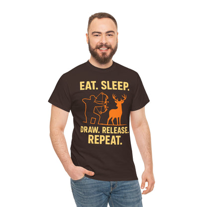 Eat Sleep Draw Release Repeat Unisex T-Shirt | Perfect for Outdoor Lovers, Gifts for Adventurers
