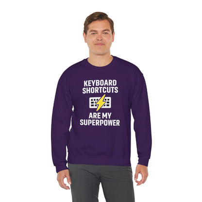 Keyboard Shortcuts Are My Superpower Sweatshirt | Unisex Crewneck for Tech Lovers, Perfect Office Gift, Funny Sweatshirt