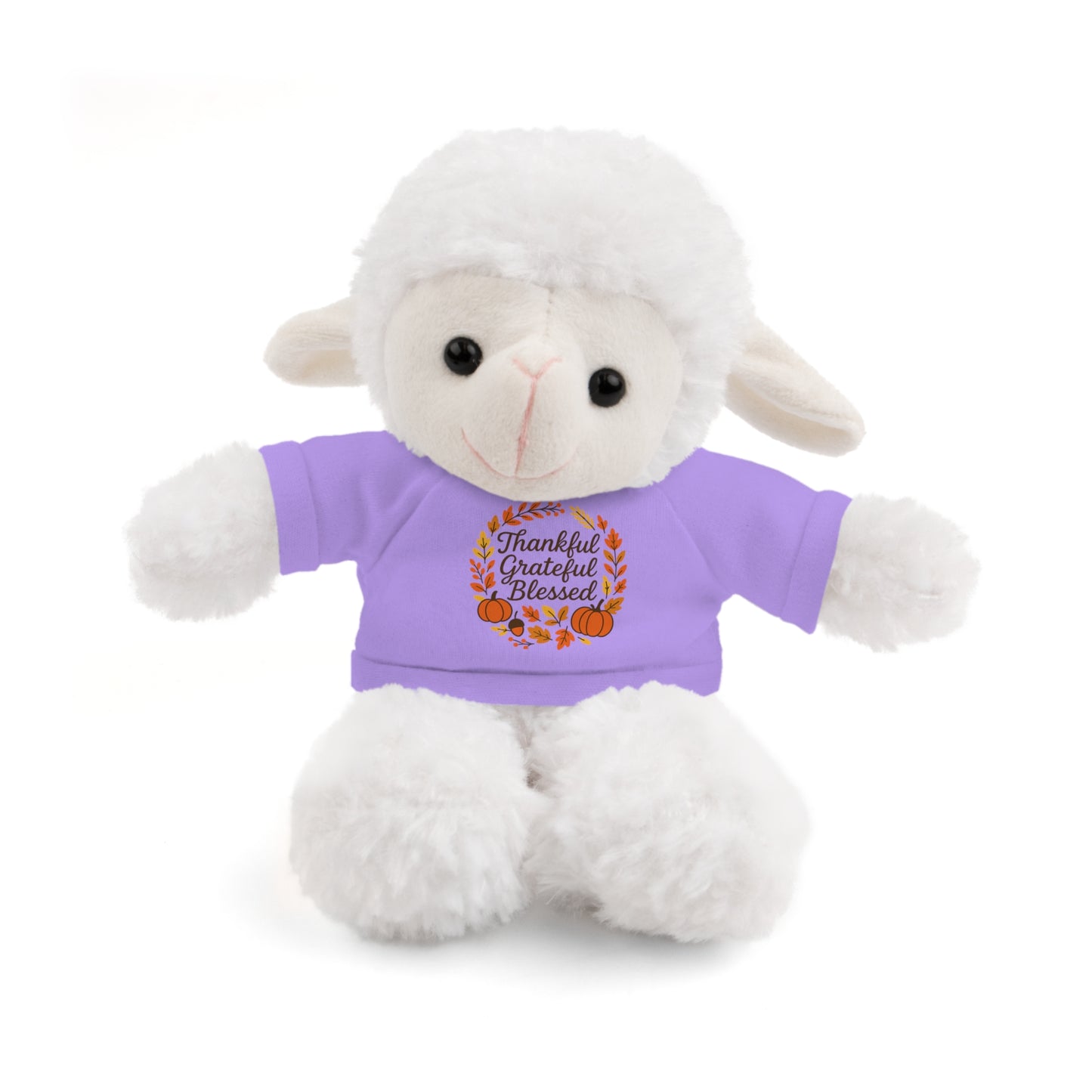 Stuffed Animals with Thankful, Grateful, Blessed Custom Printed Tee