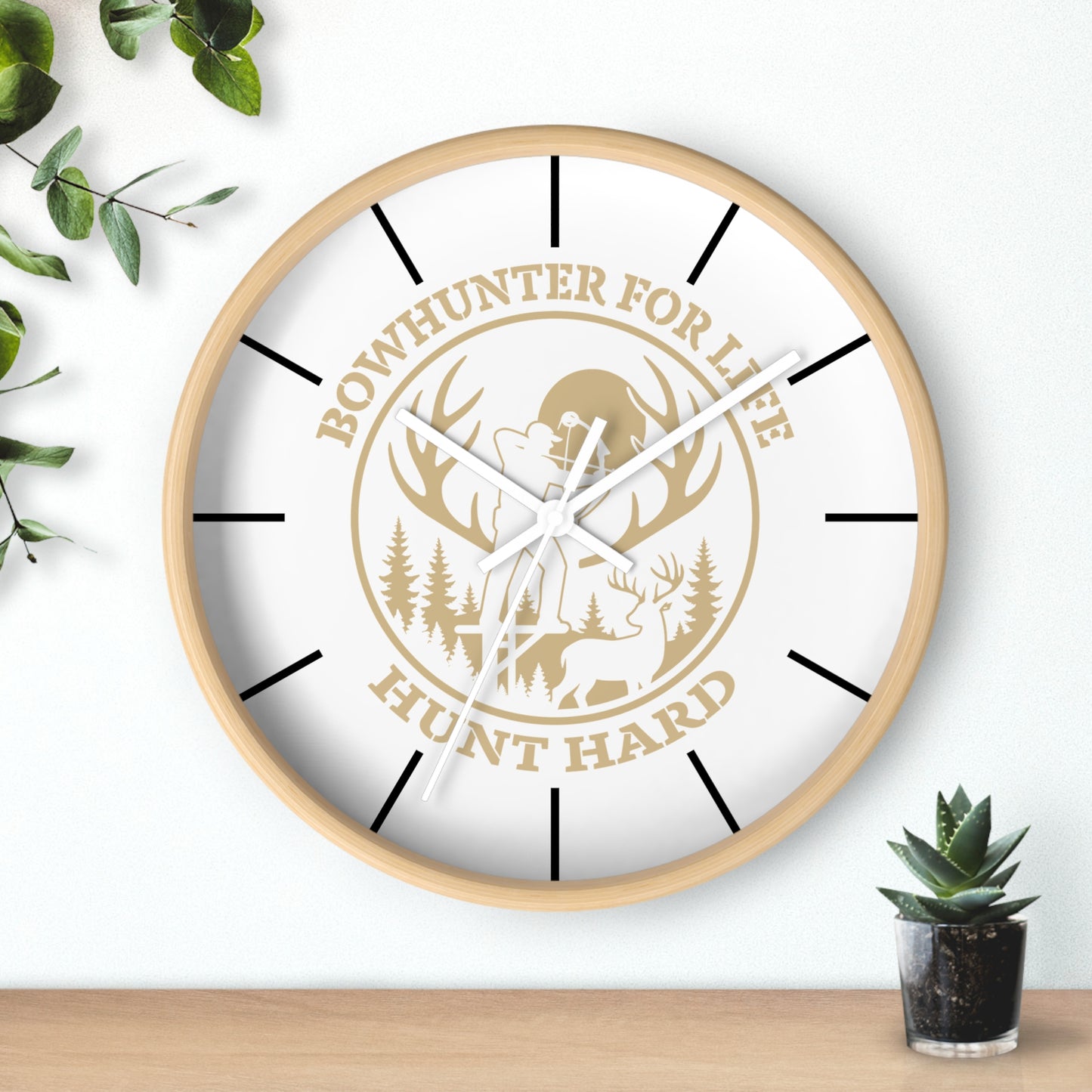 Bowhunter for Life Wall Clock - Perfect Gift for Hunting Enthusiasts, Lodge Decor, Outdoor Life, Rustic Home