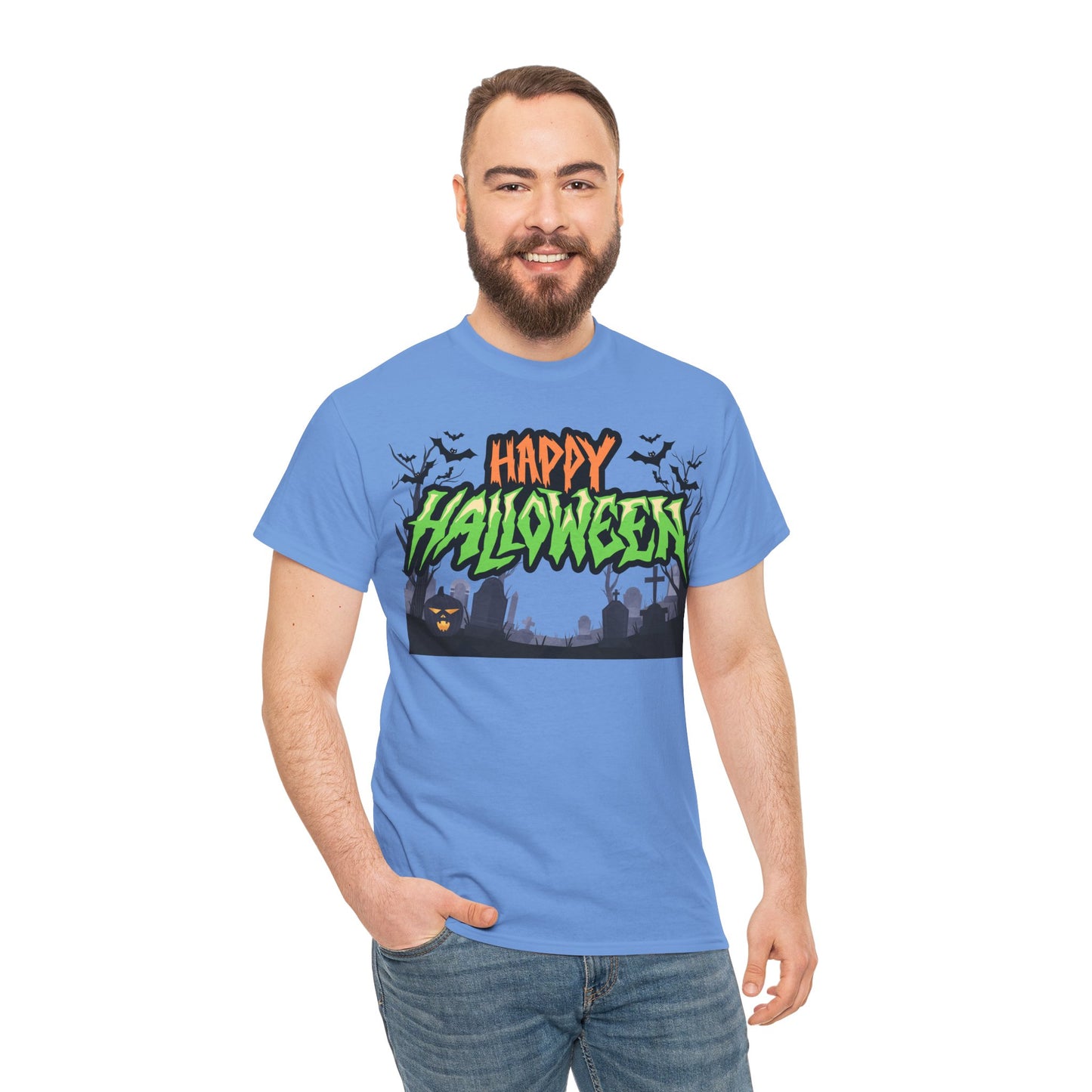 Halloween Graphic Tee, Unisex Heavy Cotton Shirt, Spooky Holiday Apparel, [...]