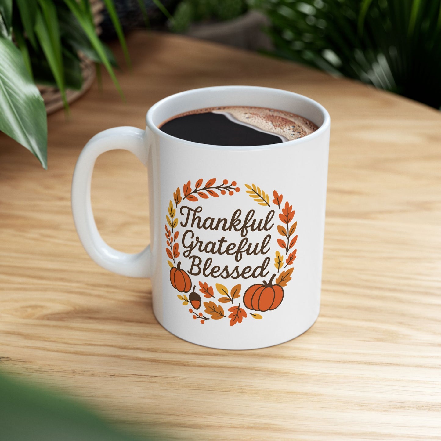 Autumn Vibes Ceramic Mug - Perfect Fall Gift, Pumpkin Lovers, Cozy Coffee Moments, Thanksgiving, Seasonal Decor