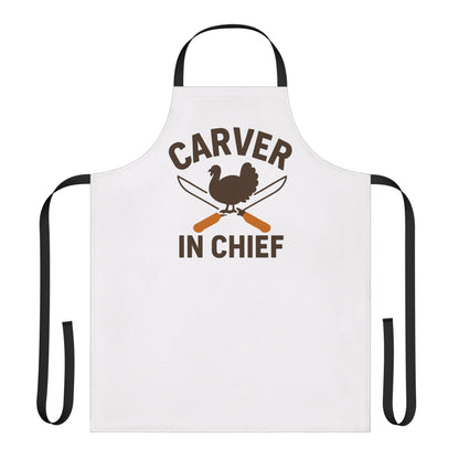 Chef Apron - Carver in Chief, Kitchen Gift, Grilling Accessory, BBQ Apron, Culinary Humor, Holiday Cooking