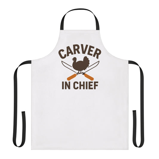 Chef Apron - Carver in Chief, Kitchen Gift, Grilling Accessory, BBQ Apron, Culinary Humor, Holiday Cooking