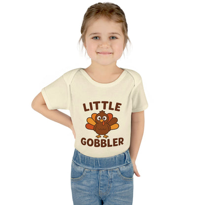 Little Gobbler Infant Unisex Onesie | Baby Clothes, Fall Fashion, Holiday Outfit, Cute Baby Gift, Turkey Onesie