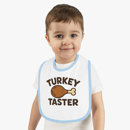 Turkey Taster Baby Bib | Thanksgiving Baby Bib, Holiday Infant Bib, Baby Shower Gift, Toddler Feeding Accessory